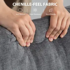 HOMCOM 3 Seater Sofa with USB Ports & Cup Holders - Grey - 8