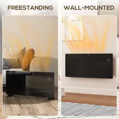 HOMCOM 2000W 5-35℃ Smart Control Heater - Black - 7