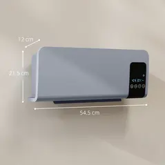 HOMCOM 2000W Wall Mounted Heater, 18-45°C Temperature, Grey - 3