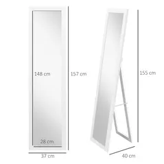 HOMCOM 37 x 157 cm Full Length Mirror - White - 3