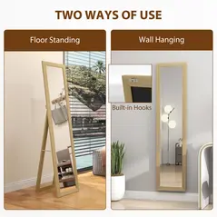 HOMCOM 37 x 157 cm Full Length Mirror - Natural - 5