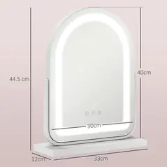 HOMCOM 33 x 44.5cm LED Vanity Mirror - White - 3