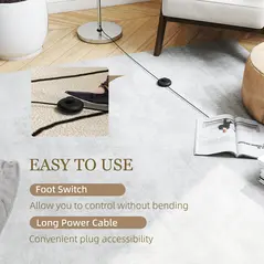 HOMCOM 3-Light Tree Floor Lamps for Living Room, Modern Standing Lamp for Bedroom with Globe Lampshade, 3000K/4000K/6000K Colour Temperatures, Steel Base, Silver Tone - 5