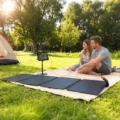 HOMCOM 36W Foldable Solar Panel, Portable Solar Charger Type-C to USB-A Charging Port, Power Supply for Outdoor - 9