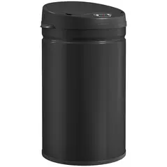 HOMCOM 30L Stainless Steel Sensor Bin - Black - 1