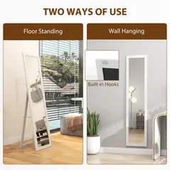 HOMCOM 37 x 157 cm Full Length Mirror - White - 5