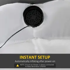 HOMCOM 3m Halloween Inflatable Skeleton Ghost Decoration, LED Lighted for Home Indoor Outdoor Garden Lawn Decoration Party Prop - 6