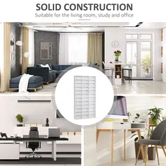 HOMCOM 33 Adjustable Compartment Storage Unit - White - 6