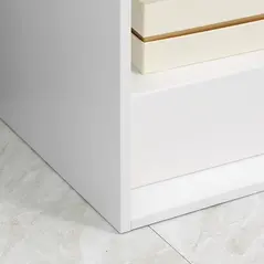 HOMCOM 3-tier Step 6 Cubes Storage Unit Particle Board Cabinet Bookcase Organiser Home Office Shelves - White - 8