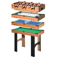 HOMCOM 4 in 1 Multi Games Table Hockey Foosball Mini Billiards Pool Table Set 2 Types - 1