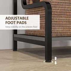 HOMCOM 3-Tier Printer Stand with Storage Shelves, Printer Table, 55 x 40 x 77cm Printer Shelf for Home Office, Study, Black - 6