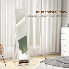 HOMCOM 37 x 157 cm Full Length Mirror - White - 8