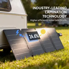 HOMCOM 36W Foldable Solar Panel, Portable Solar Charger Type-C to USB-A Charging Port, Power Supply for Outdoor - 7