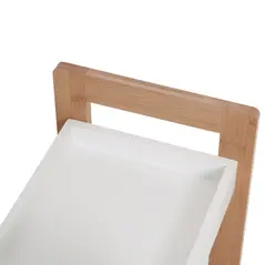 HOMCOM 3-Tier Bathroom Rack Storage Shelf Bamboo Organiser Shower Tower for Narrow Place - 8