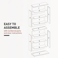 HOMCOM 360 CD Storage Unit - Grey - 7