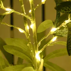 HOMCOM 300 LED Light Decorative Artificial Olive Tree - Green - 8