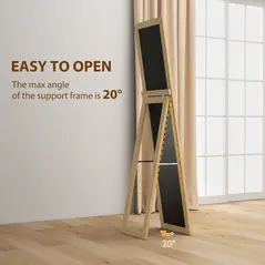 HOMCOM 37 x 157 cm Full Length Mirror - Natural - 6