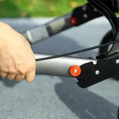 HOMCOM 4 Wheel Rollator with Seat and Back, Folding Mobility Walker with Carry Bag, Adjustable Height, Dual Brakes, Cane Holder, Lightweight Aluminium Walking Frame for Seniors and Disabled, Silver - 9