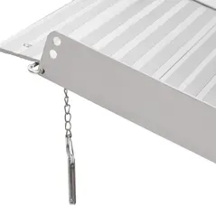 HOMCOM 4ft Folding Aluminum Wheelchair Ramp Scooter Portable Mobility Assist Suitcase Access Aid Disabled - 8