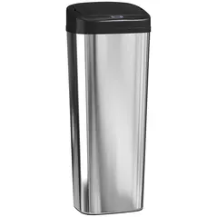 HOMCOM 50L Stainless Steel Sensor Bin - Silver Tone - 1