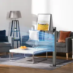 HOMCOM 46" Tower Fan Cooling with Ionizer, Air Filter, Oscillating, 3 Speed, 3 Modes, 12h Timer, Remote Controller, for Bedroom, Grey - 8