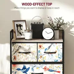 HOMCOM 4-Drawer Chest of Drawers - White - 5