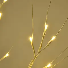 HOMCOM 4ft Artificial White Birch Tree Light with Warm White Pre-Lit LED Light for Indoor and Covered Outdoor Use - 8