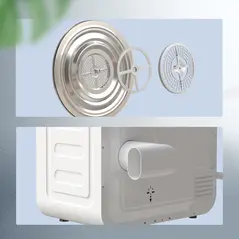 HOMCOM 4kg Vented Tumble Dryer, 800W Compact Freestanding Front Tumble Dryer with Stainless Steel Tub and Customisable Timer, Wall-Mounted Portable Small Clothes Drying Machine, White - 9