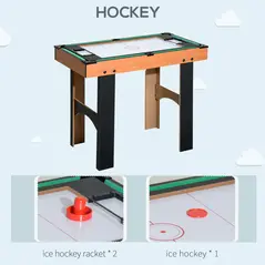 HOMCOM 4 in 1 Multi Games Table Hockey Foosball Mini Billiards Pool Table Set 2 Types - 4
