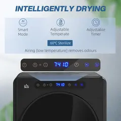 HOMCOM 4kg Compact 40-60℃  Tumble Dryer - Black - 4