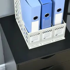 HOMCOM 5 Drawer Mobile Filing Cabinet, Vertical File Cabinet, Modern Rolling Office Storage Organizer Cupboard, Black - 8