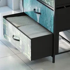 HOMCOM 4-Drawer Chest of Drawers - Blue - 9