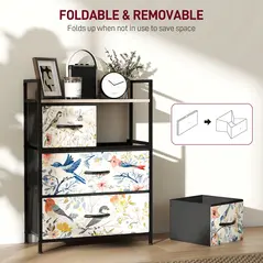 HOMCOM 4-Drawer Chest of Drawers - White - 6