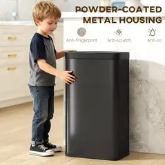 HOMCOM 45L Kitchen Sensor Bin - Black - 6