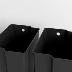 HOMCOM 50L Dual Compartment Stainless Steel Bin, with Deodoriser Holders - Black - 9