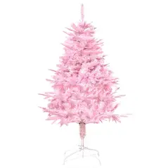 HOMCOM 4FT Artificial Christmas Tree Holiday Xmas Holiday Tree Decoration with Automatic Open for Home Party, Pink - 1