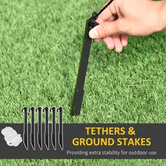 HOMCOM 5.5ft Christmas Inflatable Santa Claus Riding a Motorcycle Blow Up Decoration Xmas Décor for Garden - 7