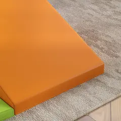 HOMCOM 4-piece Soft Play Set, Climb and Crawl Foam, Toddler Stairs and Ramp, Orange - 8