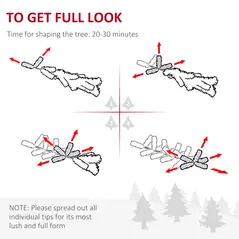 HOMCOM 4FT Multicoloured Artificial Christmas Tree w/ Fibre Optic Lights Pre-Lit Modes Metal Stand Star Holder Home Seasonal Decoration - 7