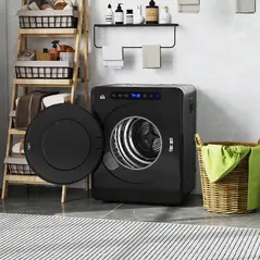 HOMCOM 4kg Compact 40-60℃  Tumble Dryer - Black - 9