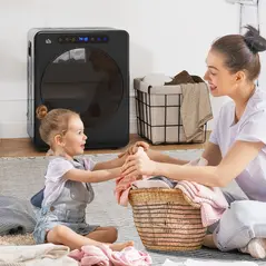 HOMCOM 4kg Compact 40-60℃  Tumble Dryer - Black - 8