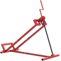 HOMCOM 400 kg Foldable Ride-On Mower Jack Lift, Adjustable Steel Lifting Device, for Lawn Mower, ATV, Red - 1