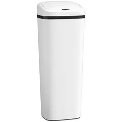 HOMCOM 50L Stainless Steel Sensor Bin - White - 1