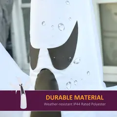 HOMCOM 6FT 1.8m LED Halloween Inflatable Decoration Floating Ghost Scary Party Outdoors Yard Lawn - 5