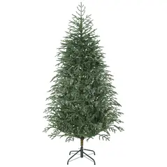 HOMCOM 6 ft Full Spruce Christmas Tree with Realistic Dense Tips, Easy Assembly - Green - 1