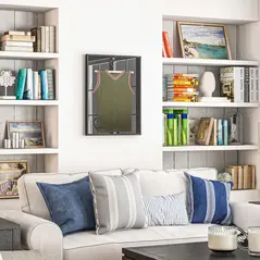 HOMCOM 60 x 80cm Shirt Display Frame, with Inner Hook and Hanger - Black - 9