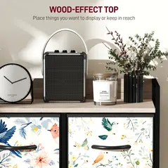 HOMCOM 5-Drawer Chest of Drawers - White - 5