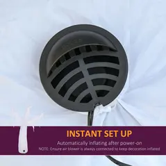 HOMCOM 6FT 1.8m LED Halloween Inflatable Decoration Floating Ghost Scary Party Outdoors Yard Lawn - 6