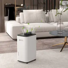 HOMCOM 6000mL Portable Dehumidifier with 24H Timer, 3 Dehumidifying Modes, 20L/Day, for Home Laundry Basement - 2