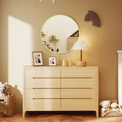 HOMCOM 61cm Decorative Wall Mirror for Bedroom Living Room, Modern Round Bathroom Mirror for Home Decor, Gold Tone - 9